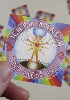 Aufkleber "Ich bin Mensch"