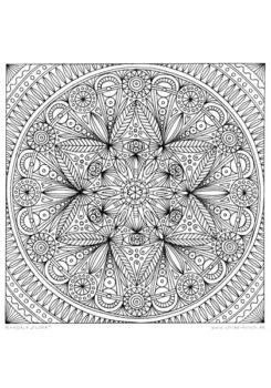 Ausmal-Mandala "Flora"