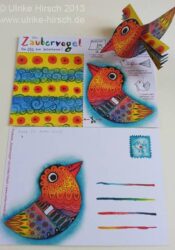 Bastel-Postkarte "Zaubervogel"