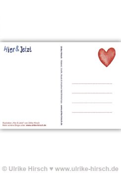 Postkarte "Hier & Jetzt" (Rückseite)