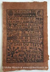 Linoldruck Irischer Segen