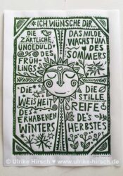 Linoldruck "Vier Jahreszeiten" | Ulrike Hirsch
