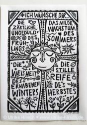 Linoldruck "Vier Jahreszeiten" | Ulrike Hirsch